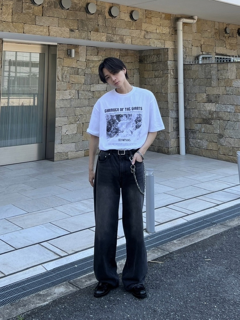 限定値下 Time is on BALFAS LACE O/C SHIRT 大阪店WEB限定受注制【Chikashitsu +】oversized wave border