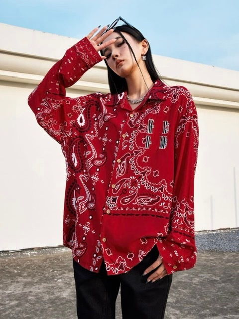 MR. ENJOY DA MONEY】Paisley Shirt | OUR BRAND,MR. ENJOY DA MONEY