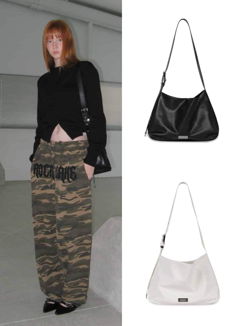 ショルダーバッグ・ポシェット ROCKCAKE Punching Belt Strap Shoulder Bag Ivory ROCK CAKE】Punching Belt Strap Shoulder Bag | OUR BRAND,ROCK