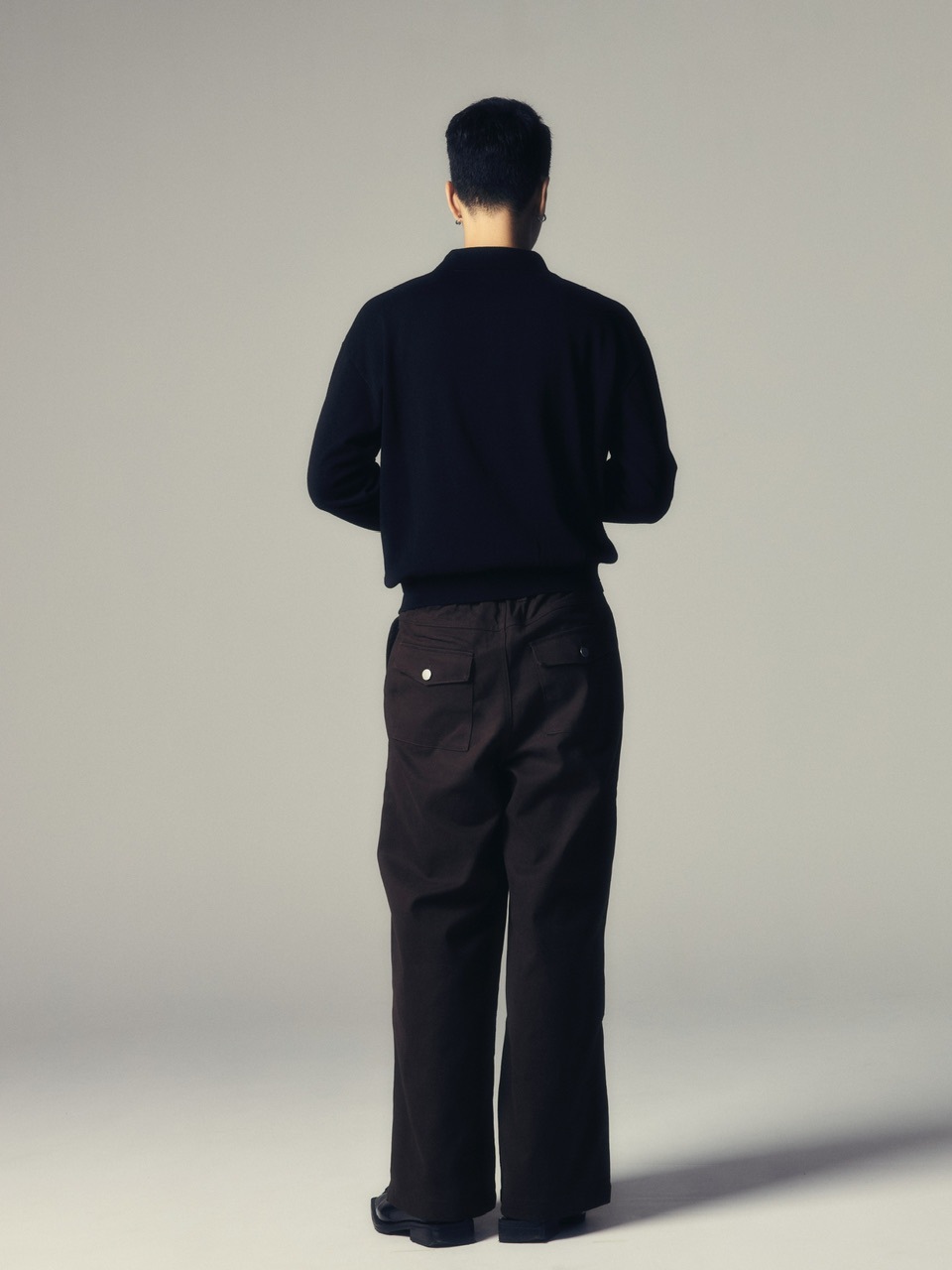 CS】cotton wide twill pants (brown) | OUR BRAND,Chikashitsu