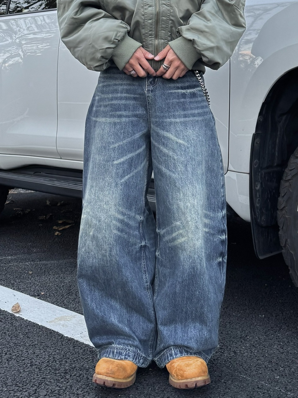 受注制【RENOL】baggy denim pants