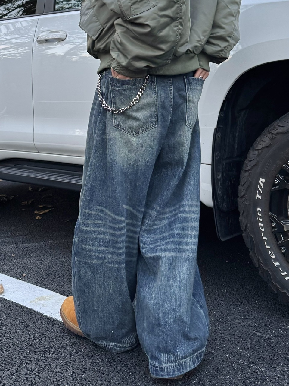 受注制【RENOL】baggy denim pants