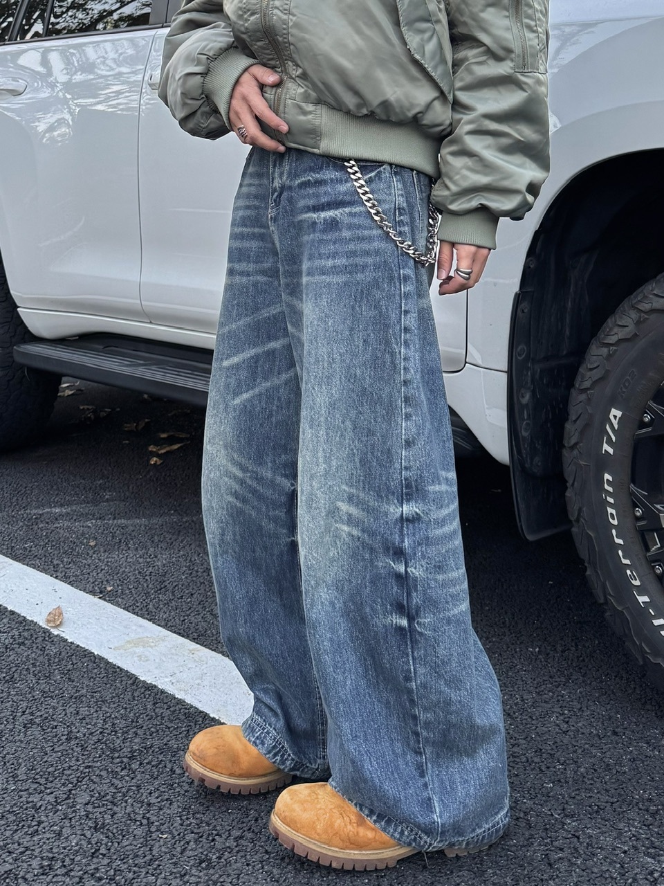 受注制【RENOL】baggy denim pants