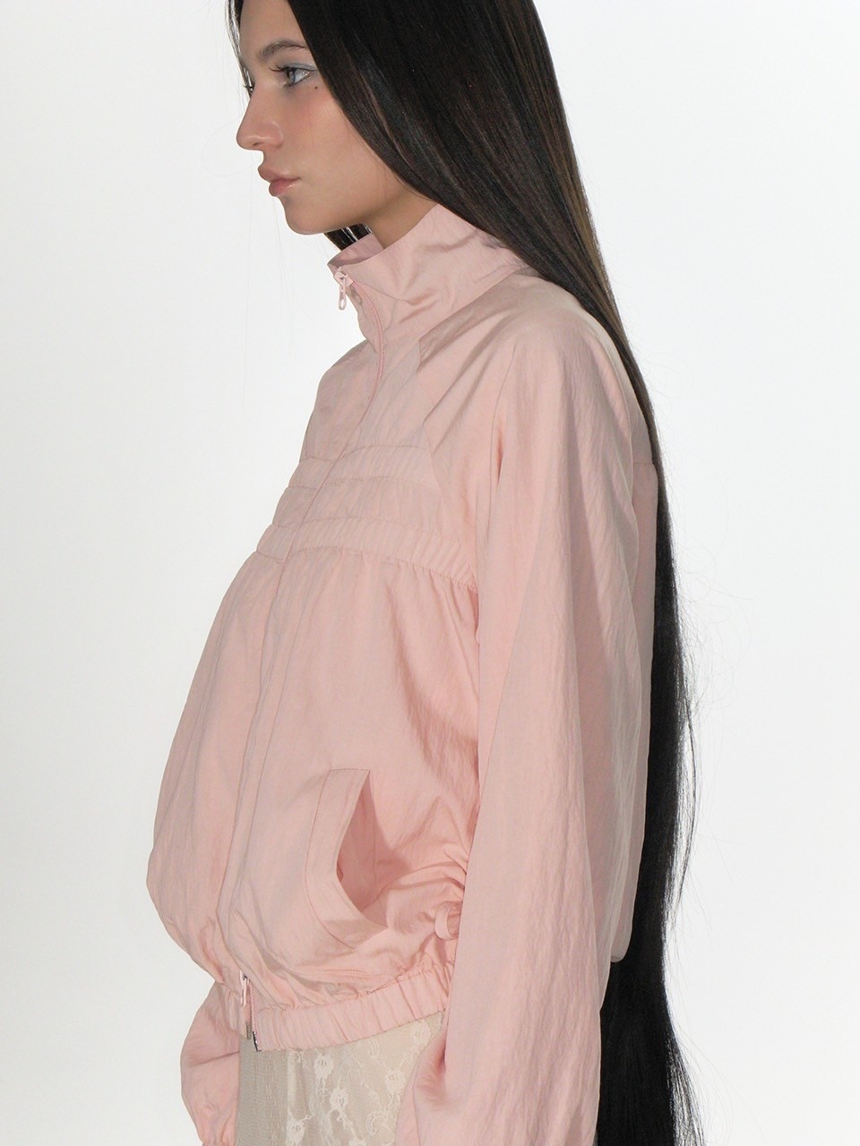 [KIRSH] CHERRY STRING SHIRRING WINDBREAKER★ CRANK】RIBBON SHIRRING WINDBREAKER | OUR BRAND,CRANK