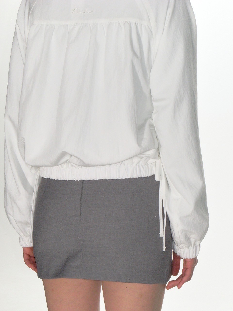 CRANK リボン　ウインドブレーカー CRANK】RIBBON SHIRRING WINDBREAKER | OUR BRAND,CRANK