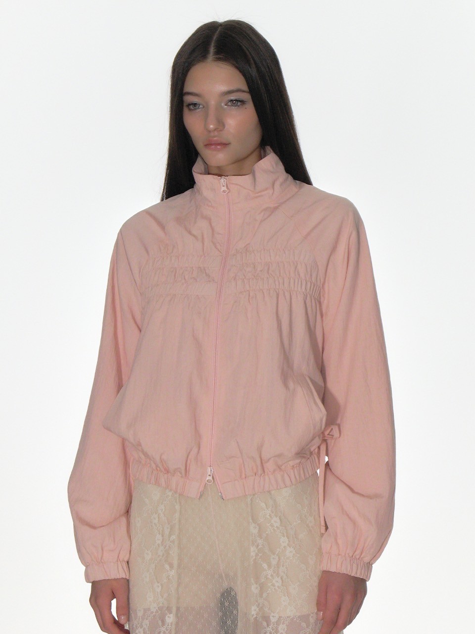 ☆FANCY CLUB☆RIBBON SHIRRING WINDBREAKER CRANK】RIBBON SHIRRING WINDBREAKER | OUR BRAND,CRANK