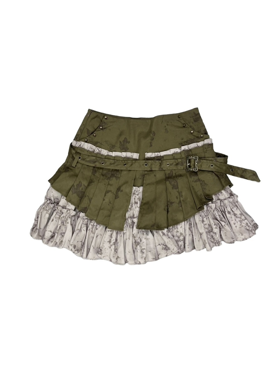 受注制【Never mind the XU】pleats layered skirt | OUR BRAND,Never