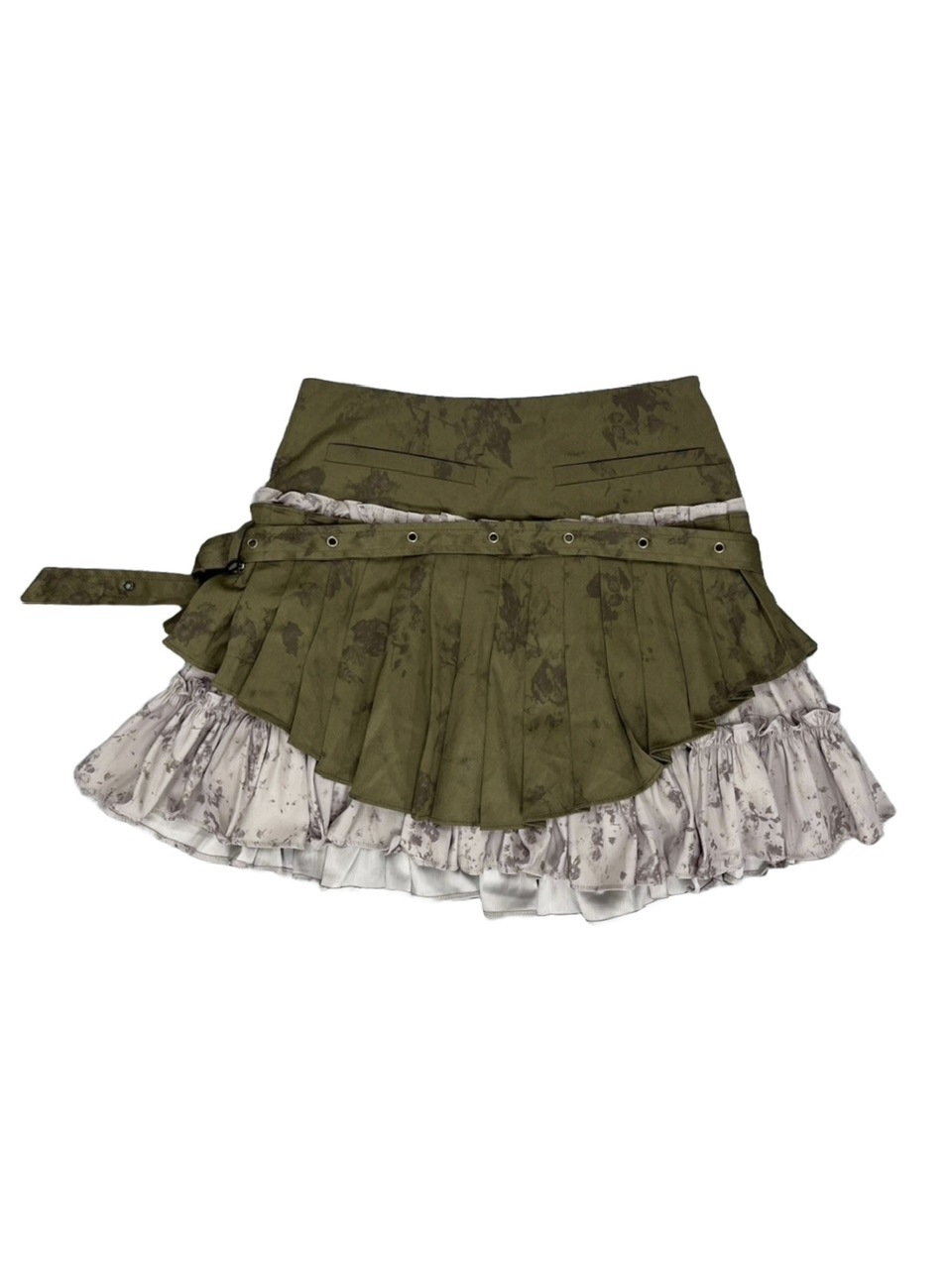 受注制【Never mind the XU】pleats layered skirt