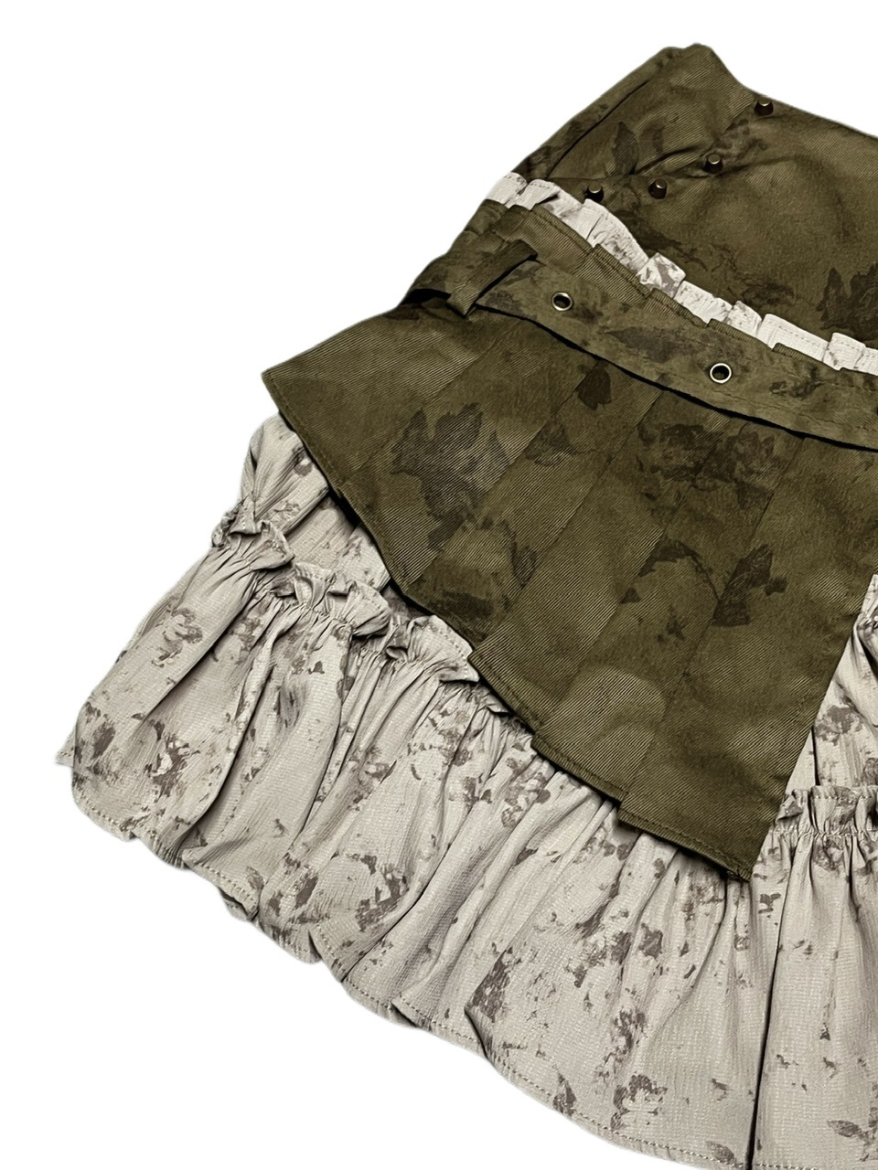 受注制【Never mind the XU】pleats layered skirt