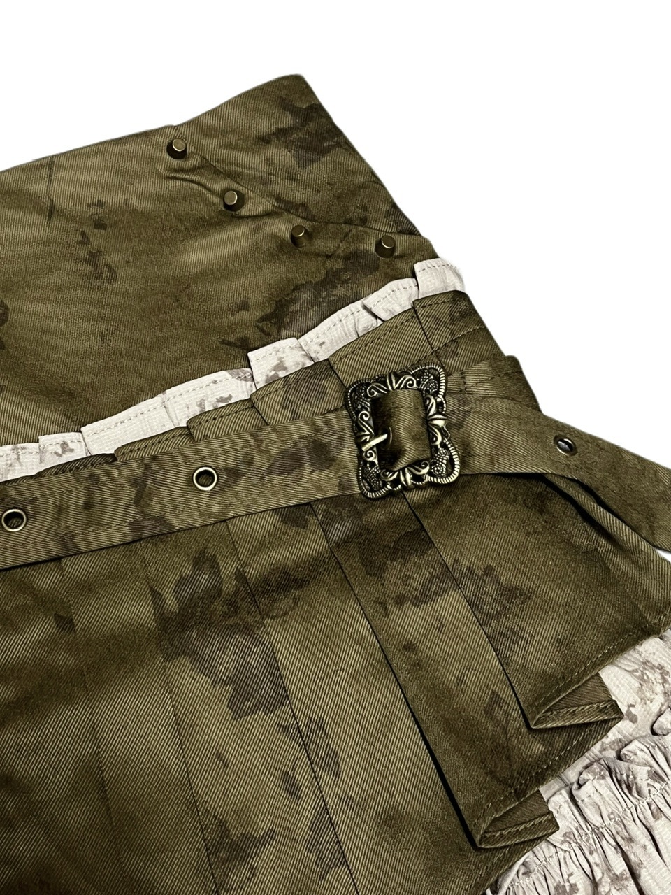 受注制【Never mind the XU】pleats layered skirt