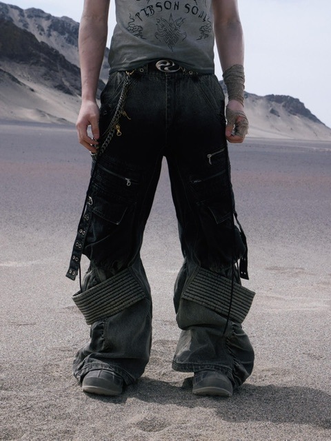 PERSONSOUL*日本未入荷 エイリアンズ ダーティー WideLeg Denim PERSONSOUL パーソンソウル｜Alien Dirty Denim Jeans
