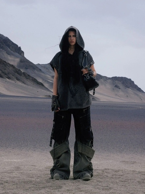 パンツ Personsoul Desert Distressed Denim Cargo PERSONSOUL】Desert Distressed Denim Cargo Pants | OUR BRAND