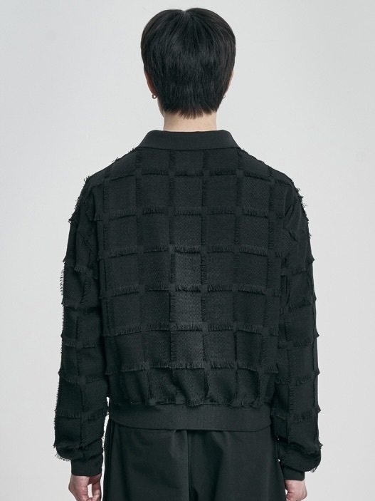 AJOBYAJO】Fringe Check Cardigan | OUR BRAND,AJOBYAJO