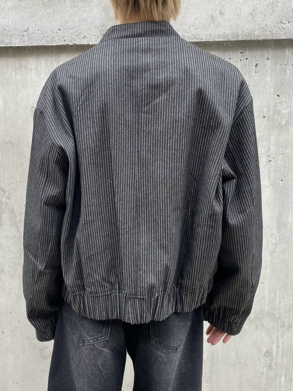 受注制【nmtc +】pin stripe denim jacket