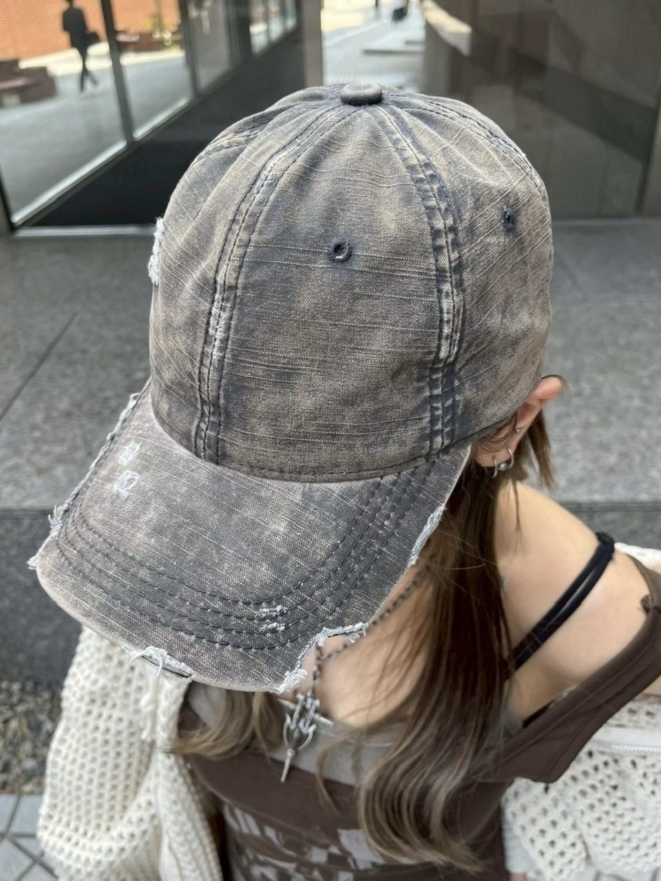 受注制【Never mind the XU】damage denim cap (2color) | OUR BRAND