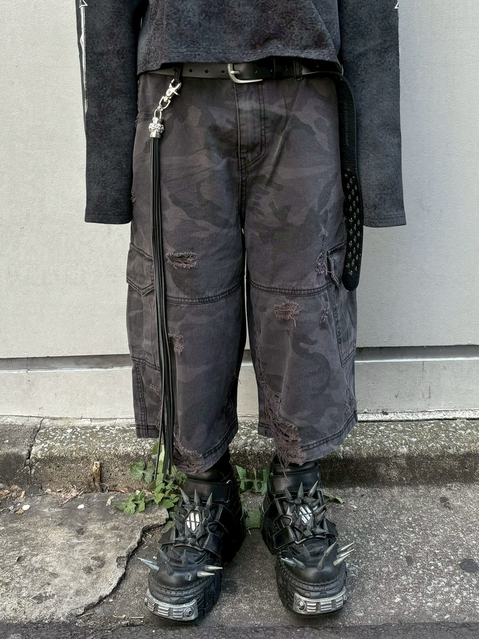 【XU DOG】damage denim half pants サイズ1 受注制【Never mind the XU】damage denim half pants | OUR
