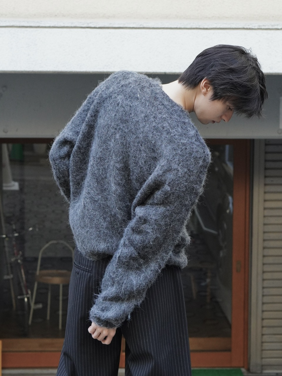 東京店WEB限定受注制【Chikashitsu +】shaggy knit cardigan