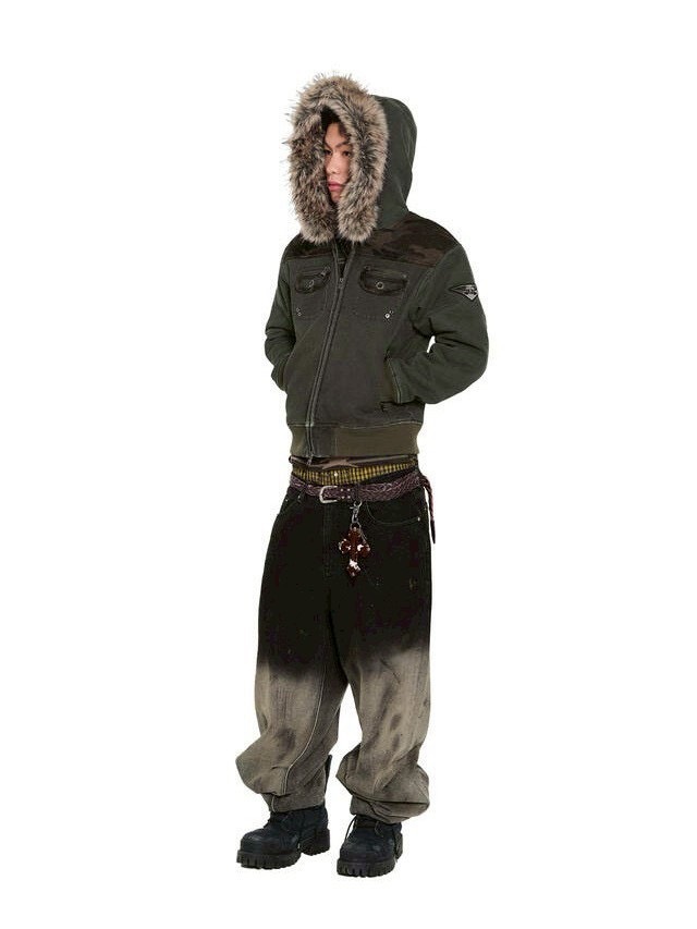 AAKAM】Fur Camo Contrast Jacket | OUR BRAND,AAKAM | PRESSING WEB SHOP