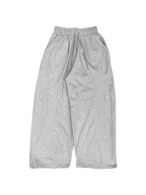 受注制【Chikashitsu +】curve stitch straight sweat pants (3color) / 【チカシツプラス】カーブスティッチストレートスウェットパンツ