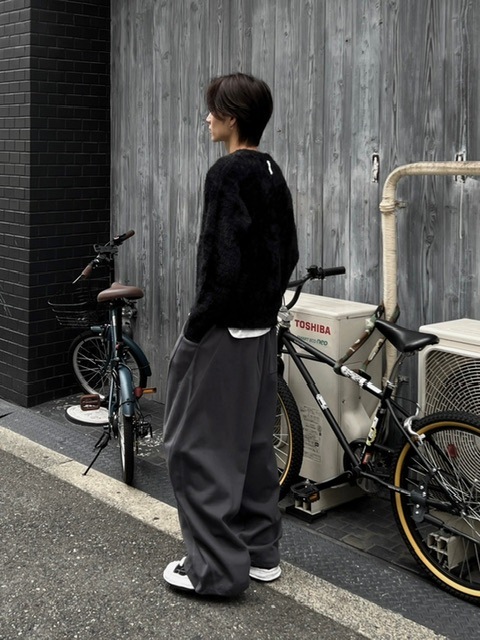 受注制【Chikashitsu +】curve stitch straight sweat pants (3color) / 【チカシツプラス】カーブスティッチストレートスウェットパンツ