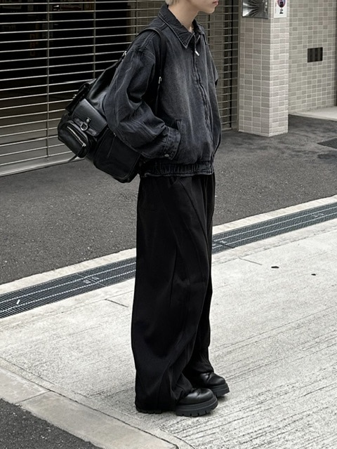 受注制【Chikashitsu +】curve stitch straight sweat pants (3color) / 【チカシツプラス】カーブスティッチストレートスウェットパンツ