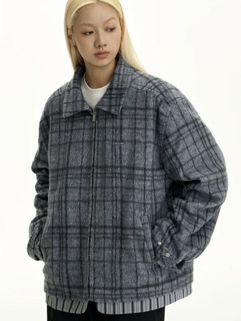 TGNS】Plaid Brushed Cotton Lining Jacket | OUR BRAND,TGNS
