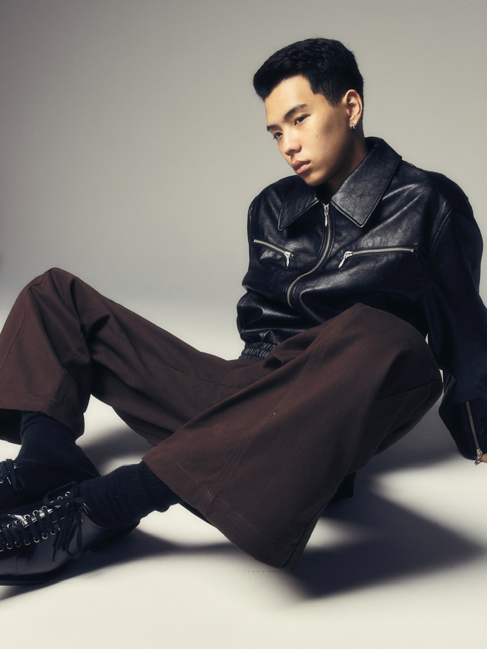 【CS】multi zip faded wash blouson (black) CS】multi zip faded wash blouson (black) | OUR BRAND,Chikashitsu +