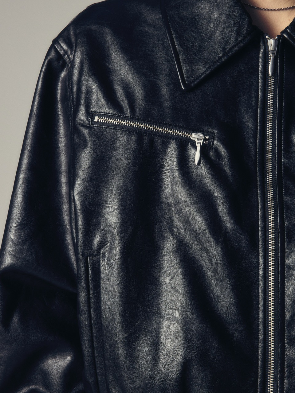 CS】multi zip faded wash blouson (black) | OUR BRAND,Chikashitsu +