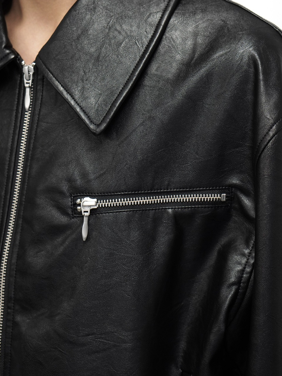 CS】multi zip faded wash blouson (black) | OUR BRAND,Chikashitsu +