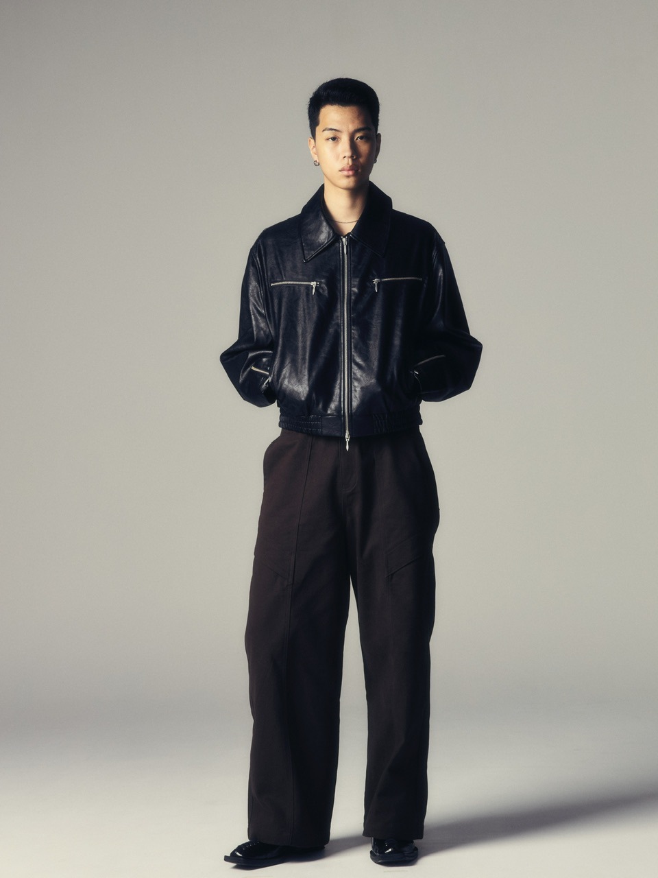 CS】multi zip faded wash blouson (black) | OUR BRAND,Chikashitsu +