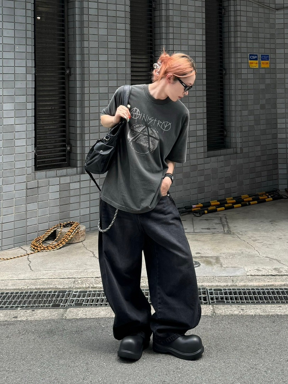 大阪店WEB限定受注制【Chikashitsu +】oversized ministry t-shirt