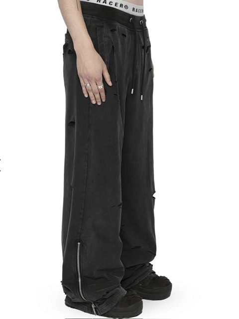 RACER WORLDWIDE】Distressed 2 Layer Sweatpants | OUR BRAND,RACER