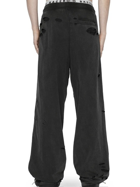 【RACER WORLDWIDE】Distressed 2 Layer Sweatpants