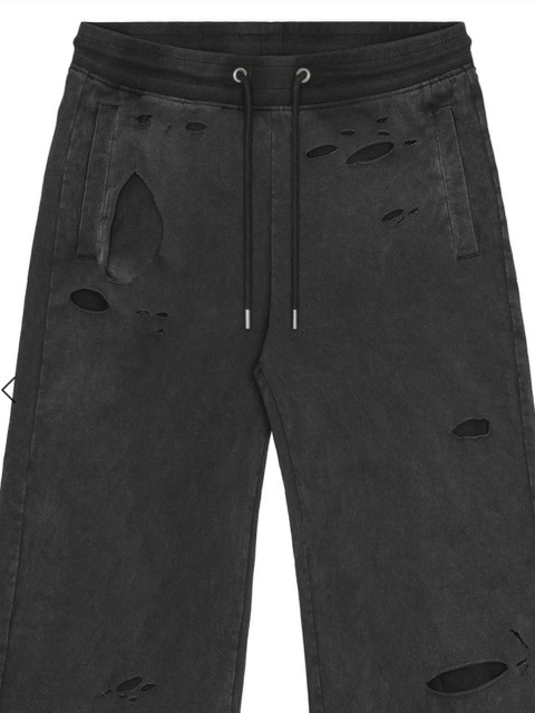 【RACER WORLDWIDE】Distressed 2 Layer Sweatpants