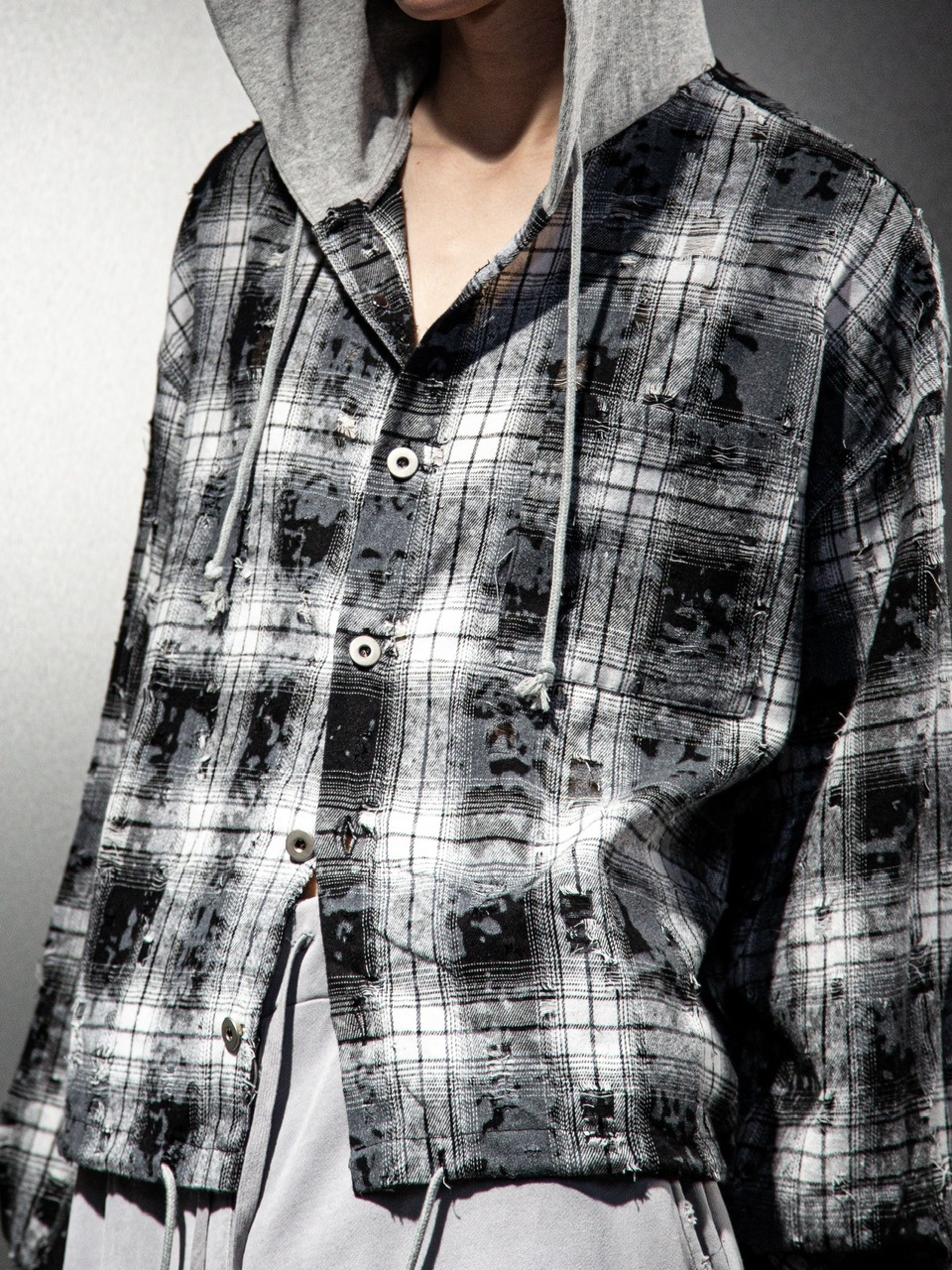 DIG YOUR OWN GRAVE】SLASH CHECK HOODY | OUR BRAND,DIG YOUR OWN