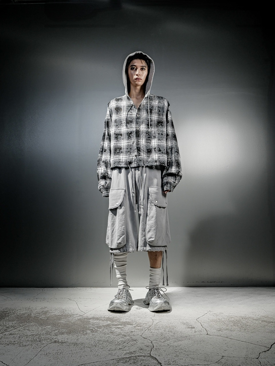 トップス Y2K/Grunge/DIG YOUR OWN GRAVE DIG YOUR OWN GRAVE】SLASH CHECK HOODY | OUR BRAND,DIG YOUR OWN