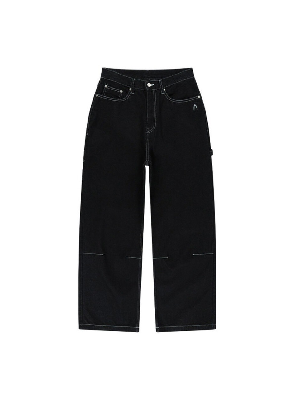 ◆AAKAM◆ Needlework Carpenter Denim Pants Black AAKAM】Needlework Carpenter Denim Pants | OUR BRAND,AAKAM