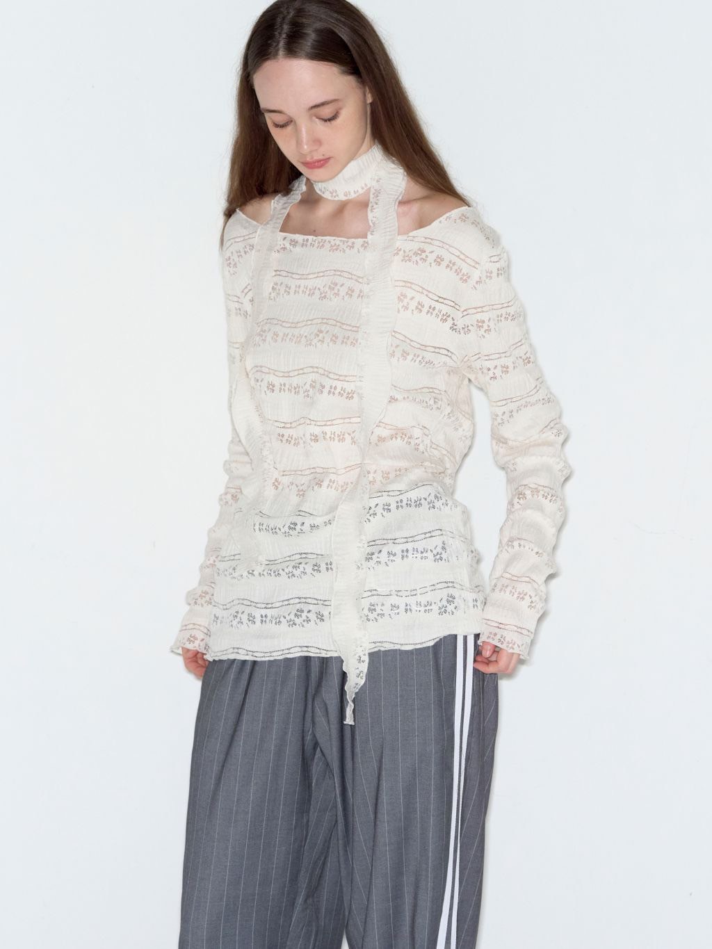 Tシャツ・カットソー ROCKCAKE Pattern Punching Long sleeve 5BJH1357 ROCK CAKE】Pattern Punching Long sleeve | OUR BRAND,ROCK