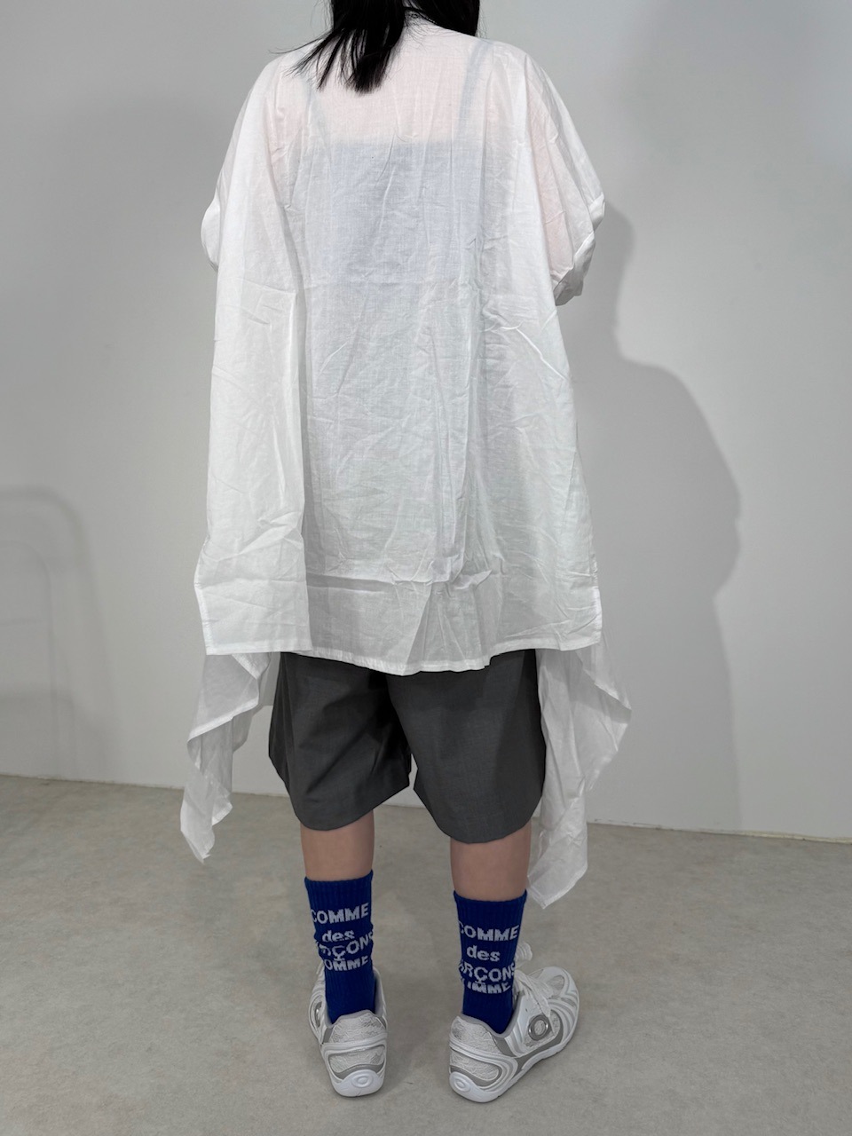 受注制【Nerd out XU】asymmetry long shirt