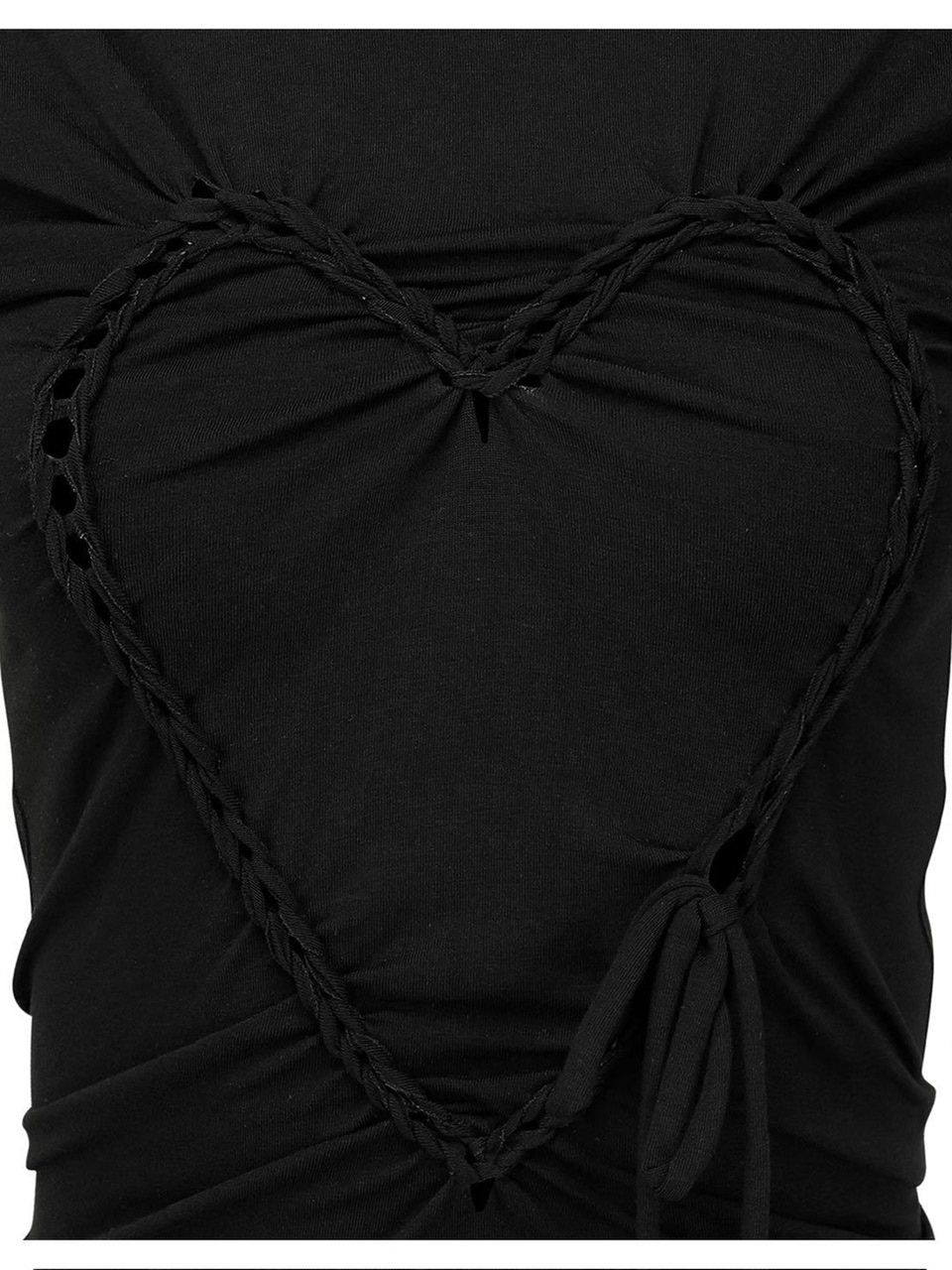 【NACHE】HEART BRAID HOODIE T-SHIRT