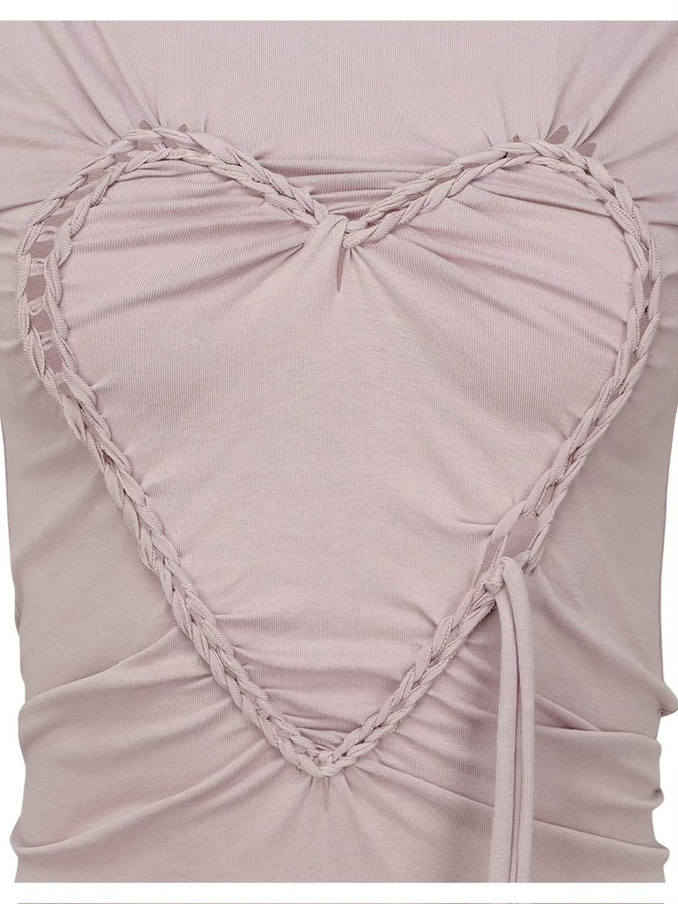 【NACHE】HEART BRAID HOODIE T-SHIRT