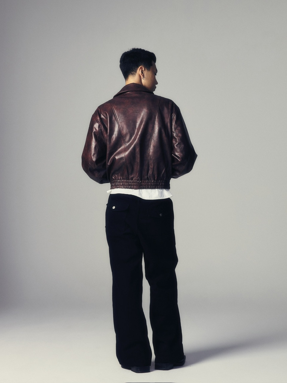 CS】multi zip faded wash blouson (red brown) | OUR BRAND