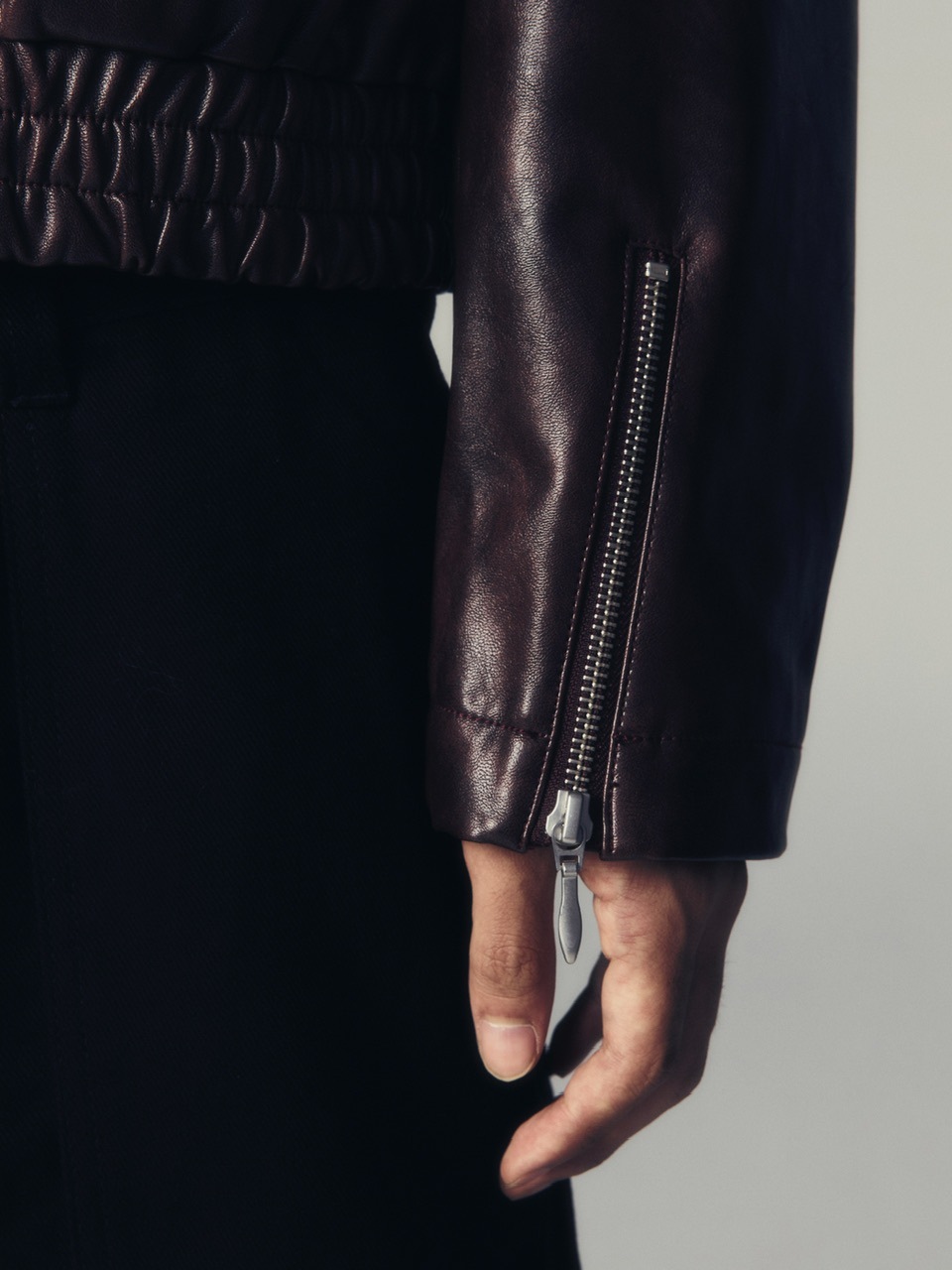 CS】multi zip faded wash blouson (red brown) | OUR BRAND