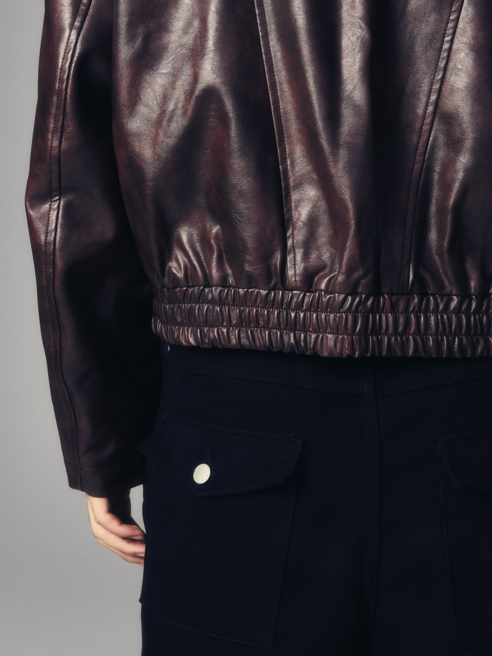 CS】multi zip faded wash blouson (red brown) | OUR BRAND