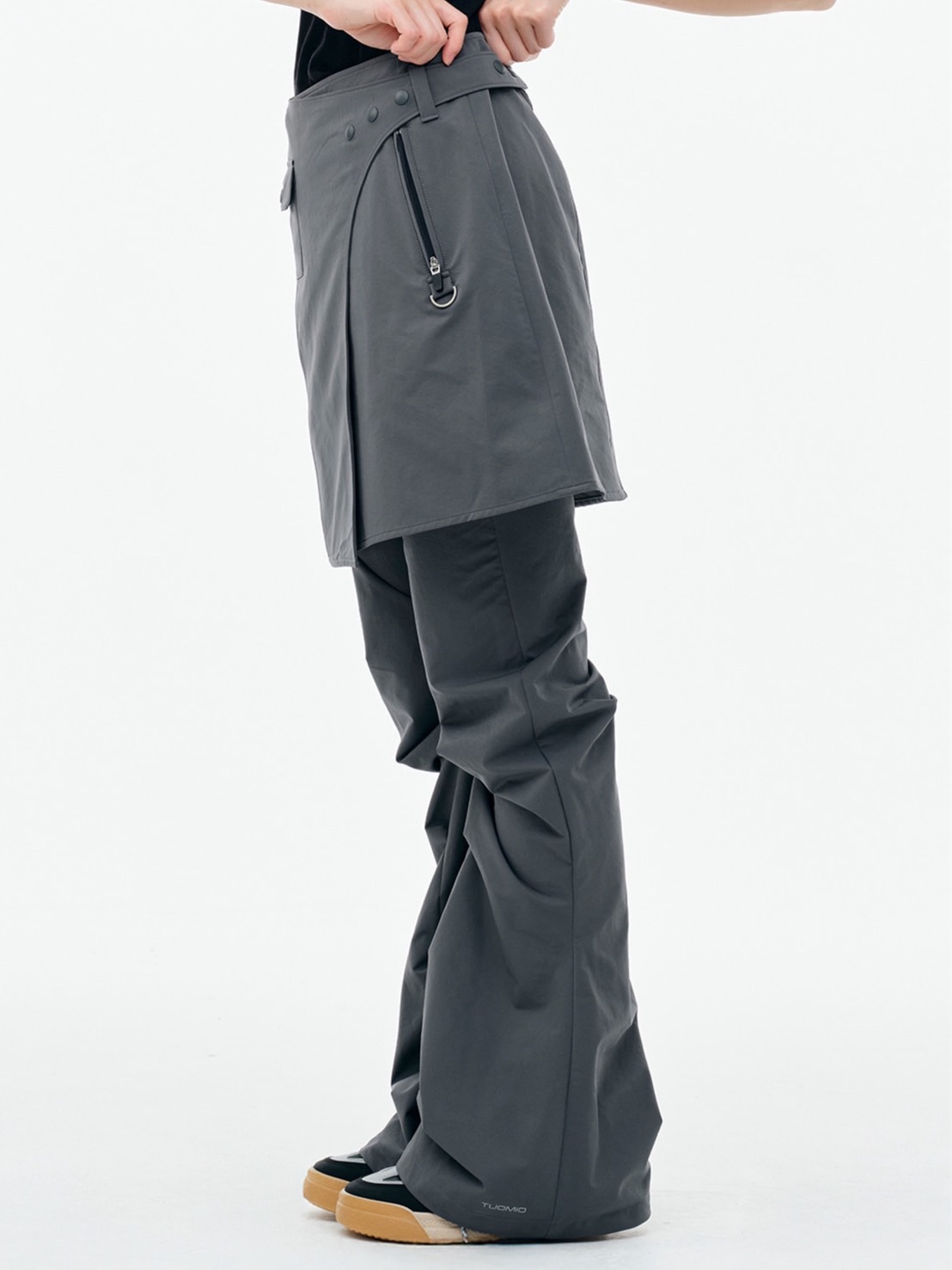 【TUOMIO】WRAP SKIRT TUCKED PANTS / 【トゥオミオ】ラップスカートタックパンツ