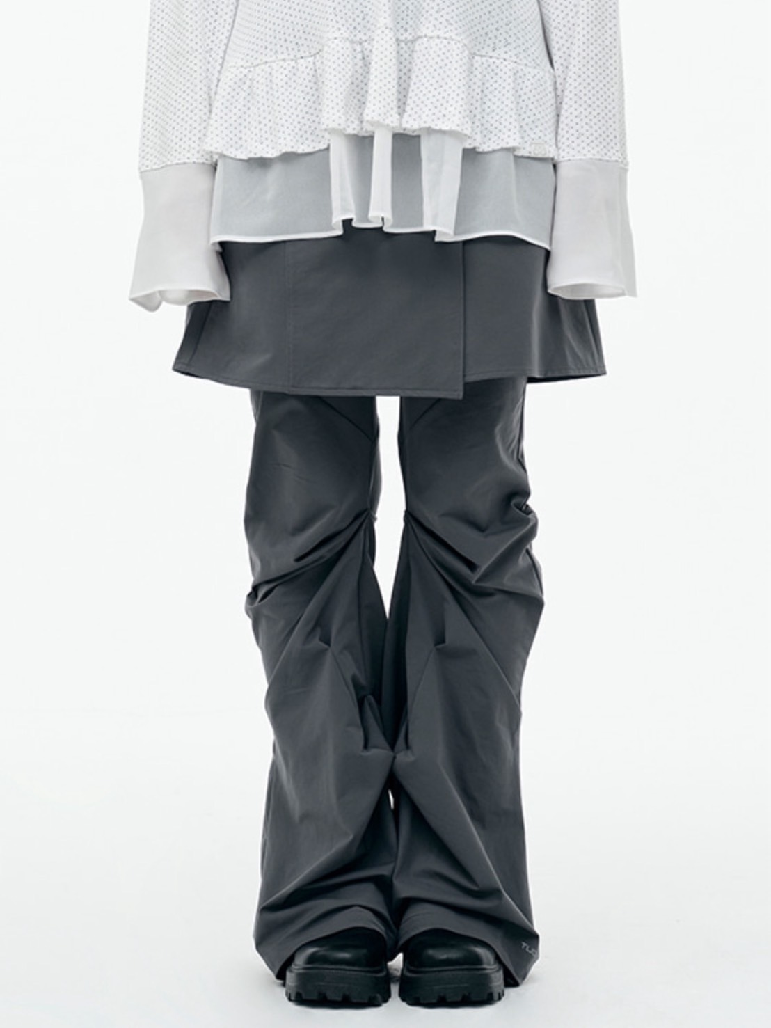 TUOMIO】WRAP SKIRT TUCKED PANTS / 【トゥオミオ】ラップスカート