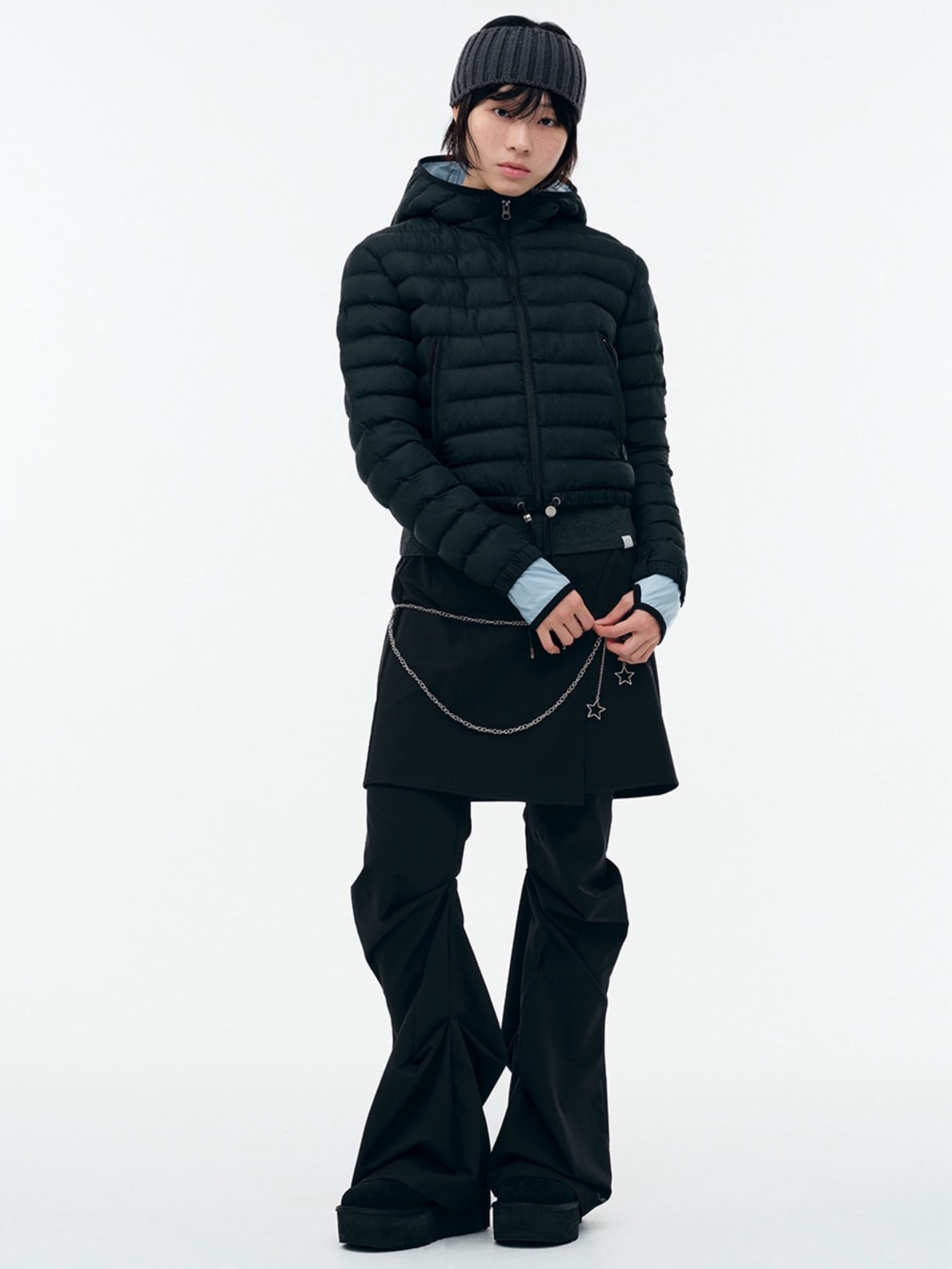 【TUOMIO】WRAP SKIRT TUCKED PANTS / 【トゥオミオ】ラップスカートタックパンツ