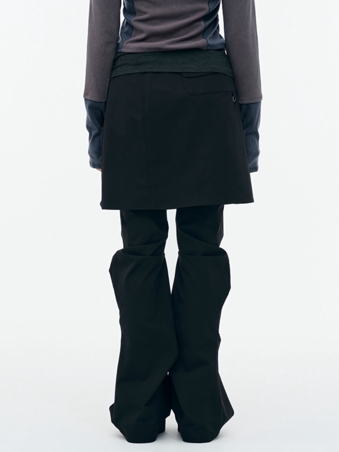 【TUOMIO】WRAP SKIRT TUCKED PANTS / 【トゥオミオ】ラップスカートタックパンツ