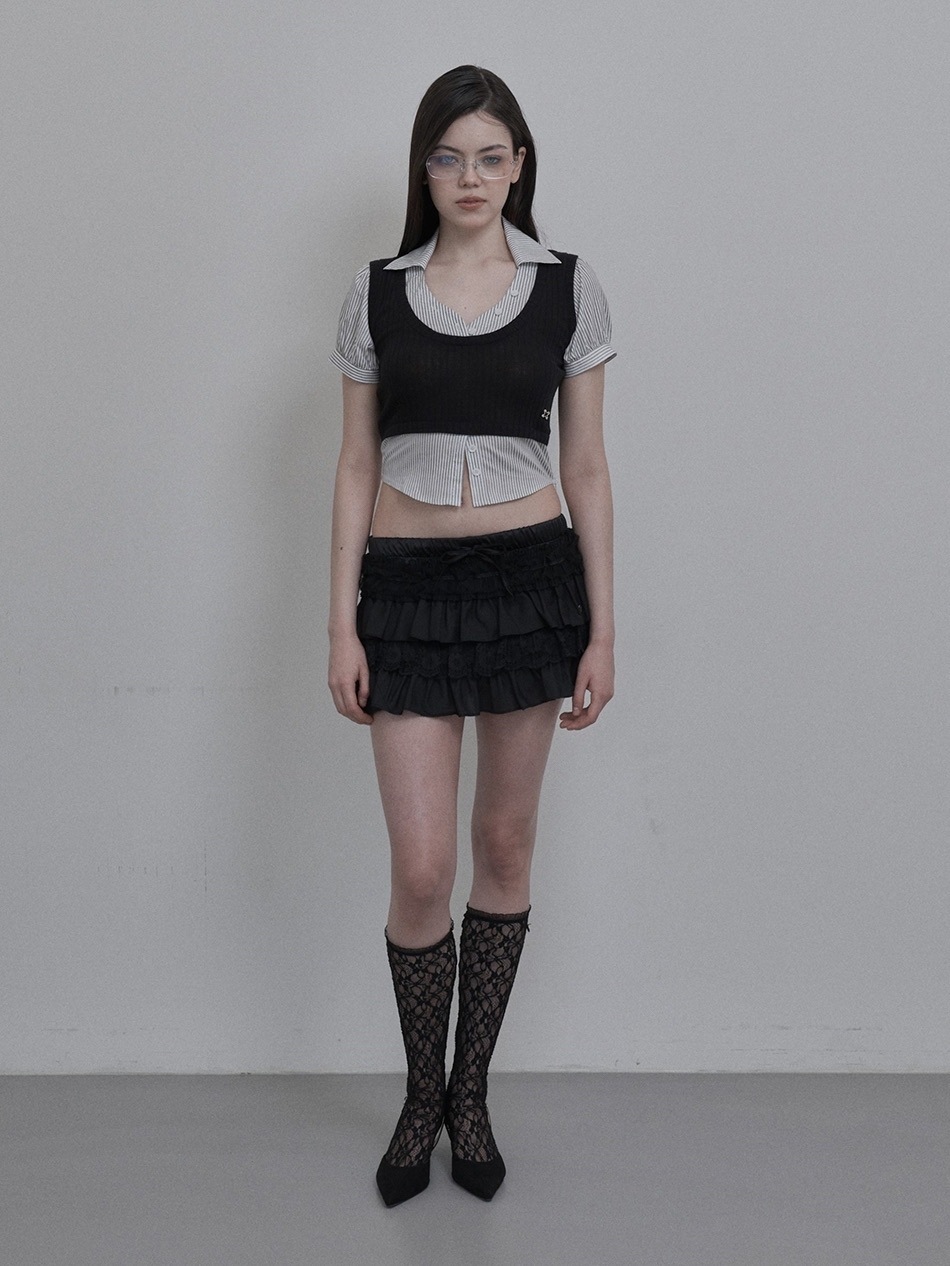 SETUP-EXE★韓国★人気★STRIPE ANGEL TOP 4色 Tシャツ 半袖 SETUP‐EXE】LAYERED GEEK SHIRT | OUR BRAND,SETUP-EXE