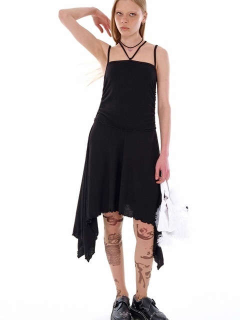 【YOUTHBATH】UNBALANCE CUT OUT DRESS